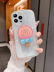 棒棒糖設計手機氣囊支架 - 粉色 - 查看 3