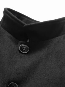Manfinity 男士單排釦粗花呢花呢外套 - 黑色 - 查看 5