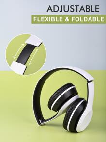 可折疊有綫頭戴式耳機 - 黑與白 - 查看 5