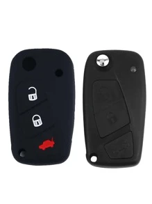 1入組車鑰匙殼與FIAT兼容,鑰匙表袋用鏈條或絲帶連接到馬甲懷錶套 - 黑色 - 查看 2