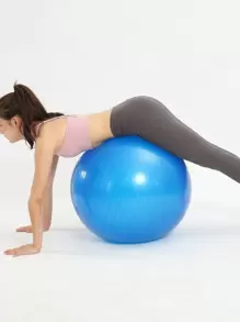 蓝色瑜伽健身球，健身球，厚瑜伽球，适合健身、减肥、怀孕、感官训练 - 藍色 - 查看 1