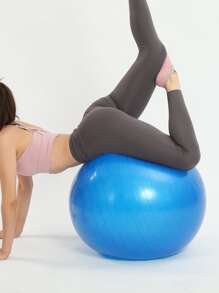 蓝色瑜伽健身球，健身球，厚瑜伽球，适合健身、减肥、怀孕、感官训练 - 藍色 - 查看 5