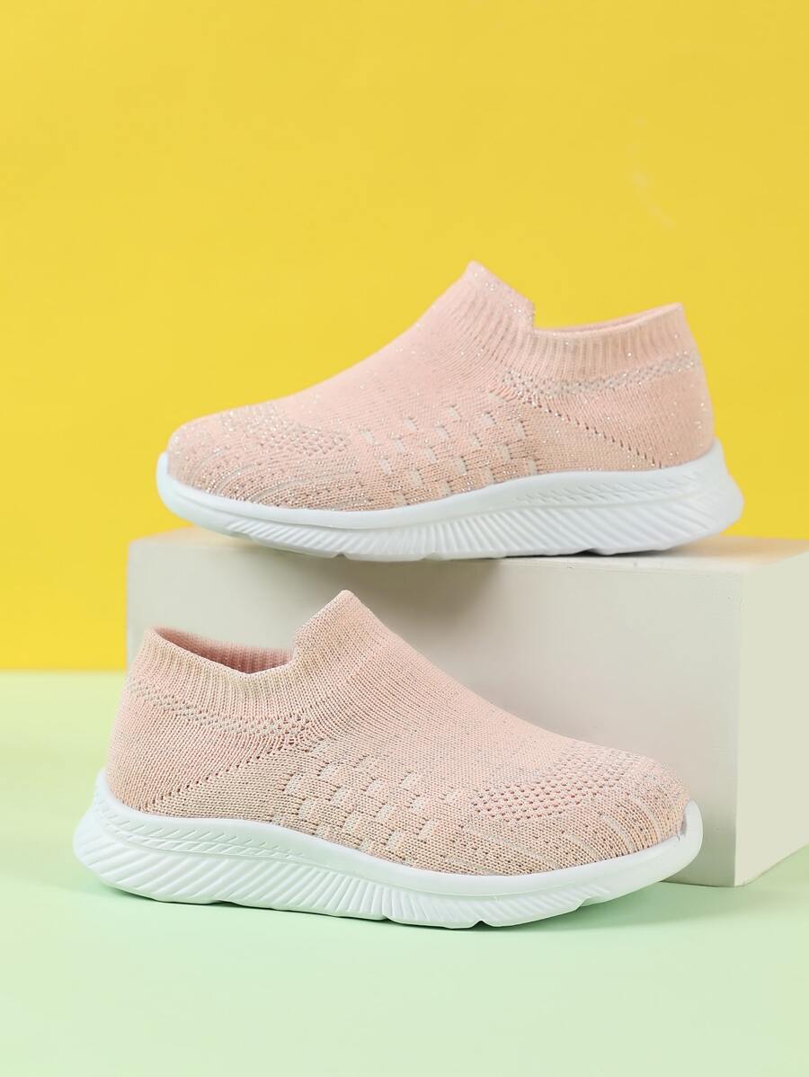 Girls Minimalist Slip-On Running Shoes - Pink - View 1