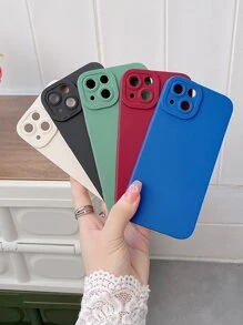 Apple Basic Phone Cases Neon 5pcs Solid Phone Case Compatible With IPhone15/15Plus/15Pro/15Promax - Multicolor - View 1