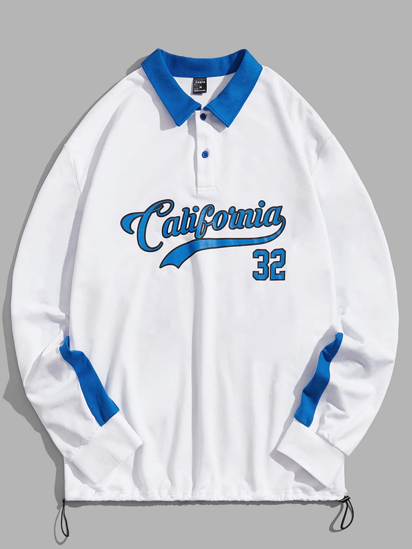 Manfinity RebelGame Áo nỉ Nam Nút Lá thư Sẵn sàng - trắng - Xem 1