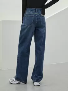 DAZY High Waist Wide Leg Jeans - Medium Wash - View 2