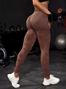 Powerista Quần Leggings Thể thao Nữ Đồ họa - Cà phê nâu - Xem 1