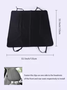 Đệm ghế sau xe hơi 1 mảnh - màu đen - Xem 3