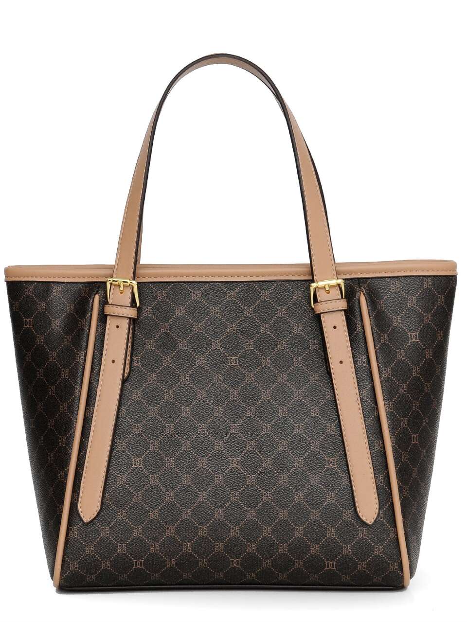 Dedoo Geometric Pattern Letter Decor Shoulder Tote Bag