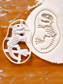 1入組恐龍骷髏形狀餅乾印章