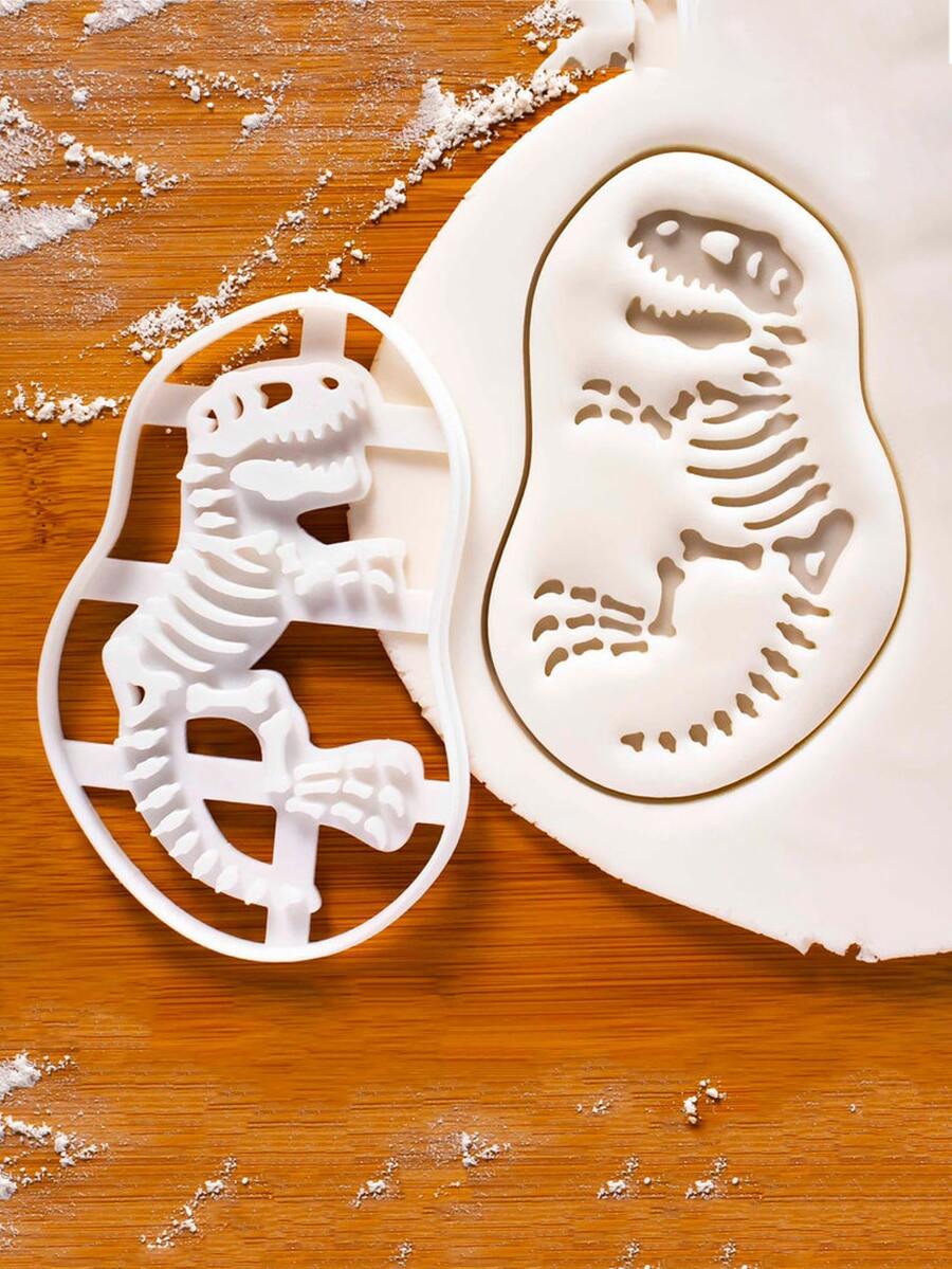 1入組恐龍骷髏形狀餅乾印章