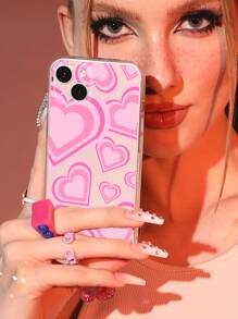 Heart Pattern Clear Phone Case