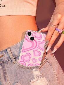 Heart Pattern Clear Phone Case