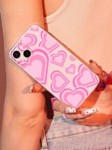 Heart Pattern Clear Phone Case