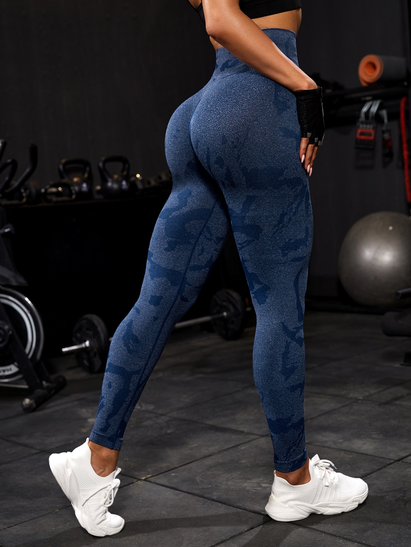 Camo print sports leggings