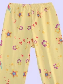 Đồ mặc nhà Gái Hoạt hình Lá thư Dễ thương - Màu vàng - Xem 4