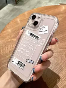 Letter Graphic Clear Phone Case - Multicolor - View 2