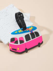 Etiqueta De Equipaje Con Diseño De Autobús Para Luna De Miel, Accesorios De Viaje, Tarjetero, Etiqueta Para Maleta, Etiqueta Con Nombre, Funda Para Tarjeta, Colgante Con Etiqueta Colgante Para Bolso Escolar Para Hombres Y Mujeres Para Estudiantes Para Vacaciones - Multicolor - Ver 3