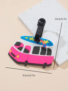 Etiqueta De Equipaje Con Diseño De Autobús Para Luna De Miel, Accesorios De Viaje, Tarjetero, Etiqueta Para Maleta, Etiqueta Con Nombre, Funda Para Tarjeta, Colgante Con Etiqueta Colgante Para Bolso Escolar Para Hombres Y Mujeres Para Estudiantes Para Vacaciones - Multicolor - Ver 4