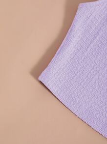 SHEIN Unity Áo hai dây màu trơn Giải trí - Màu Lilac Tím - Xem 5