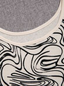SHEIN Unity Graphic Print Tank Top - Apricot - View 4