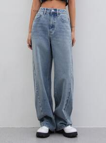 DAZY Jeans de pierna ancha - Lavado ligero - Ver 1