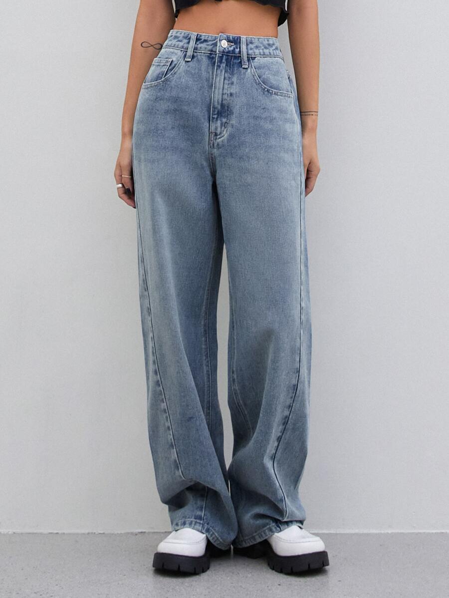 DAZY Jeans de pierna ancha - Lavado ligero - Ver 1