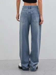 DAZY Jeans de pierna ancha - Lavado ligero - Ver 3