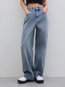 DAZY Jeans de pierna ancha - Lavado ligero - Ver 4