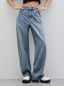 DAZY Jeans de pierna ancha - Lavado ligero - Ver 6