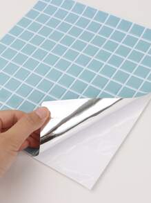 1 Pieza Adhesivo Autoadhesivo De Mosaico Impermeable Para Pared De Cocina - Celeste - Ver 2