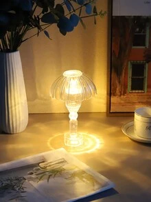 1 pieza Lámpara de escritorio transparente de plástico - Amarillo - Ver 4