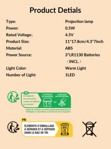 1 pieza Lámpara de escritorio transparente de plástico - Amarillo - Ver 7