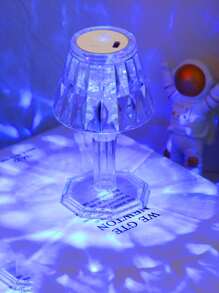 1 Pieza Luz Nocturna De Cristal - Azul - Ver 4