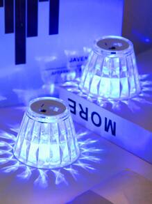 1 Pieza Luz Nocturna De Cristal - Azul - Ver 5