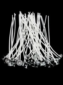 50pcs Minimalist Candle Wick, 10cm DIY Candle Making Core For DIY - White - View 3