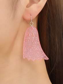 Halloween Ghost Drop Earrings - Pink - View 2