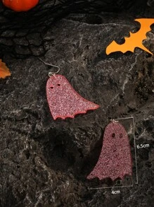 Halloween Ghost Drop Earrings - Pink - View 4
