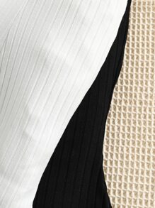 嬰兒2入組木耳邊喇叭褲 - 黑與白 - 查看 5