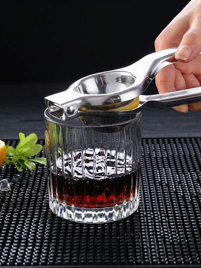1pc Stainless Steel Hand Juicer, Silver Multifunction Lemon Squeezer, For Orange Lemon Pomegranate