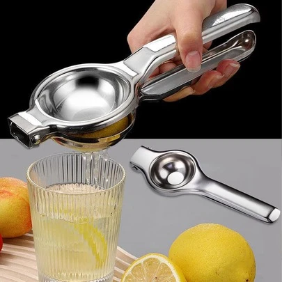 1pc Stainless Steel Hand Juicer, Silver Multifunction Lemon Squeezer, For Orange Lemon Pomegranate