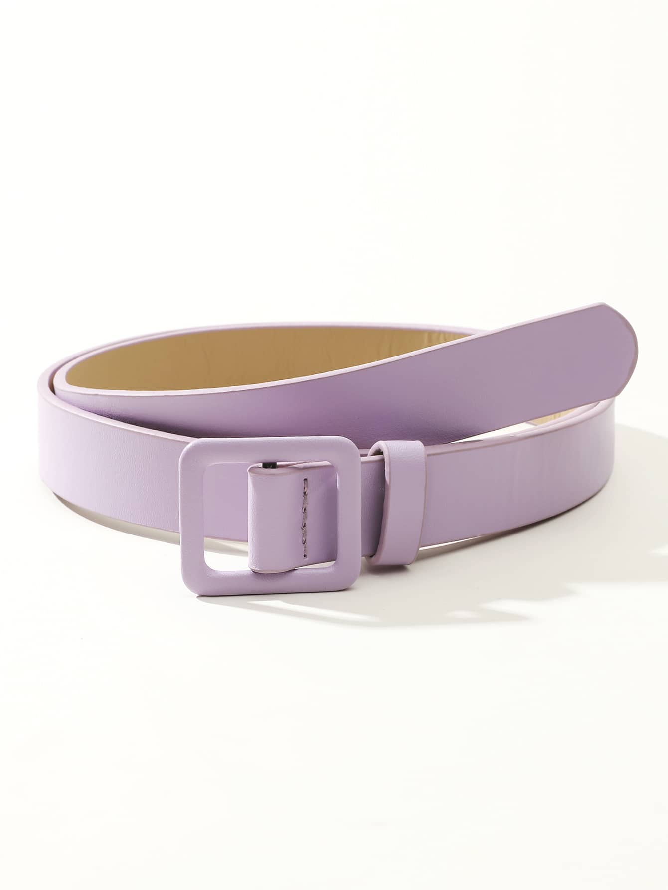 1PC Women's Belt, Made Of PU Leather, Simple And Versatile, Adjustable For Daily Use, Suitable For Gatherings And All Seasons - Lilac Purple - View 1