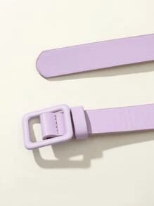 1PC Women's Belt, Made Of PU Leather, Simple And Versatile, Adjustable For Daily Use, Suitable For Gatherings And All Seasons - Lilac Purple - View 2