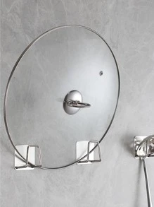 1 pieza Soporte para esponja sin taladro, estante de pared para esponja, rejilla de acero inoxidable para fregadero - Plateado - Ver 4