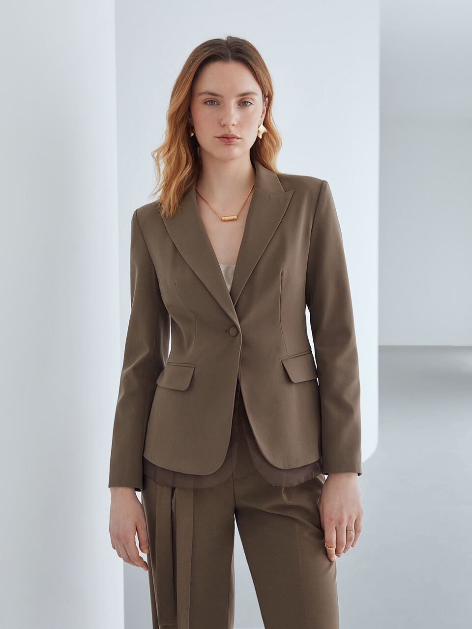 MOTF WOOL-MIX SINGLE BREASTED BLAZER
