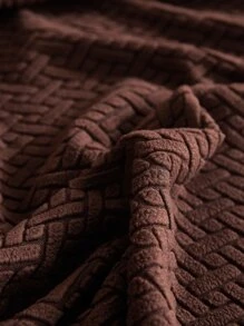 1入組提花有彈性沙發座套 - 咖啡棕 - 查看 5