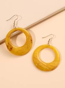 Hollow Out Round Drop Earrings