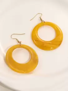 Hollow Out Round Drop Earrings