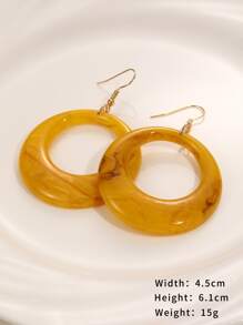 Hollow Out Round Drop Earrings