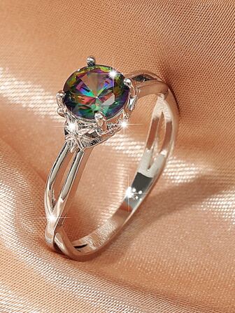 Anillo zirconia cúbica adorno para mujeres para fiesta banquete boda